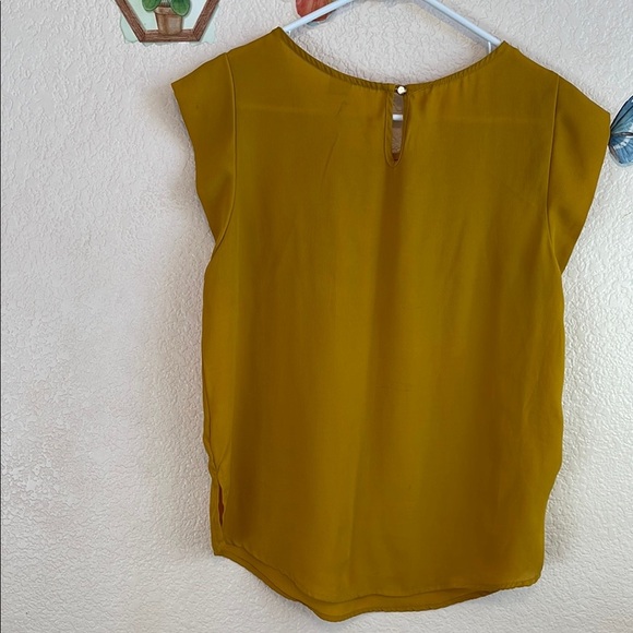 Iris Basic Gold Pleated Sleeveless Blouse - Picture 5 of 5